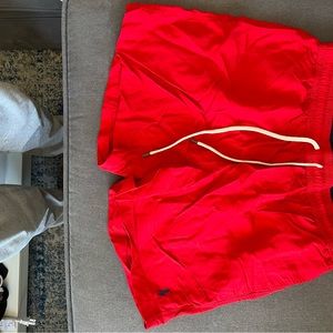 Men’s Polo Bathing Suit Red Blue inside Large